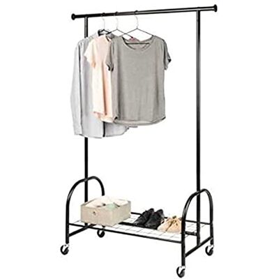 Wenko Perchero transportable Profi, negro, Metal, 121 x 185 x 52 cm Wenko Perchero transportable Profi, negro, Metal, 121 x 185 x 52 cm