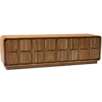 DRW Aparador de Madera con 4 Puertas Natural 170x40x50cm DRW Aparador de Madera con 4 Puertas Natural 170x40x50cm