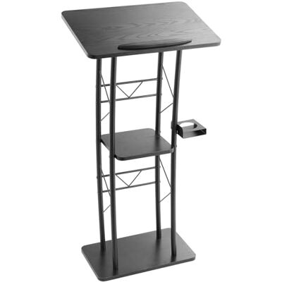 VEVOR Soporte de Podio de Metal Curvo Atril de Pie con Amplia Superficie de Lectura 59,5 x 40 cm, Estante de Almacenamiento, Portavasos para Aulas, Bodas, Conferencias, Discursos, Conciertos VEVOR Soporte de Podio de Metal Curvo Atril de Pie con Amplia Superficie de Lectura 59,5 x 40 cm, Estante de Almacenamiento, Portavasos para Aulas, Bodas, Conferencias, Discursos, Conciertos
