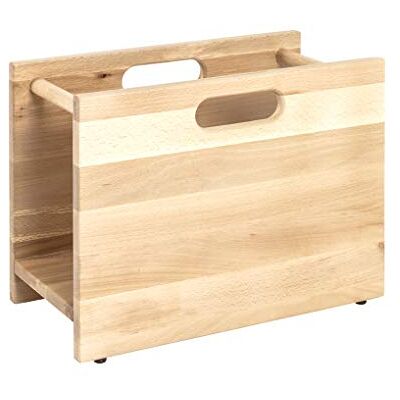 HAKU Revistero de madera, soporte para periódicos, cesta para revistas, haya vaporizada, madera maciza Dimensiones: An 40 x Al 30 x Pr 21 cm, Estilo: Moderno HAKU Revistero de madera, soporte para periódicos, cesta para revistas, haya vaporizada, madera maciza Dimensiones: An 40 x Al 30 x Pr 21 cm, Estilo: Moderno