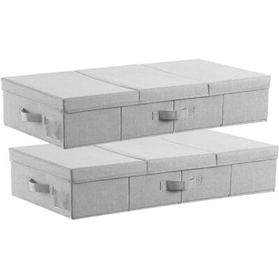 VEVOR Contenedor de Almacenaje para Debajo de Cama 805 x 405 x 155 mm 2 Piezas Bolsa de Almacenamiento Bajo Cama con Tapa Organizador de Ropa, Zapatos, Mantas para Dormitorios, Salas de Estar VEVOR Contenedor de Almacenaje para Debajo de Cama 805 x 405 x 155 mm 2 Piezas Bolsa de Almacenamiento Bajo Cama con Tapa Organizador de Ropa, Zapatos, Mantas para Dormitorios, Salas de Estar
