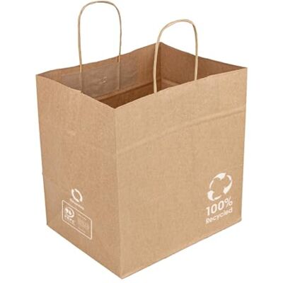 Garcia de Pou García de Pou 250 Unidades Bolsas Sos Catering Con Asas 80 G/M2 26+17X24 Cm Natural Kraft Garcia de Pou García de Pou 250 Unidades Bolsas Sos Catering Con Asas 80 G/M2 26+17X24 Cm Natural Kraft
