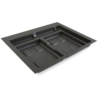 EMUCA Base para contenedores de cajón cocina Recycle, 2 Huecos, Base módulo 70cm (636x482mm), Plástico gris antracita EMUCA Base para contenedores de cajón cocina Recycle, 2 Huecos, Base módulo 70cm (636x482mm), Plástico gris antracita