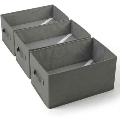 edihome , , Separadores de Cajones para Camisetas y Ropa Interior, Cajas Organizadoras Armarios Plegables para Ordenar Cajones (Gris Oscuro, Pack 3 Sin Compartimentos) edihome , , Separadores de Cajones para Camisetas y Ropa Interior, Cajas Organizadoras Armarios Plegables para Ordenar Cajones (Gris Oscuro, Pack 3 Sin Compartimentos)