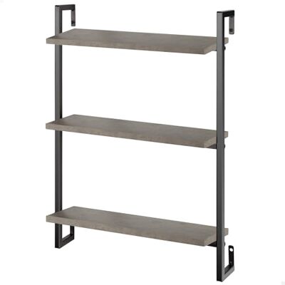 AKTIVE MAX Home Estantería de Pared, 40x12x55 cm, Soporta hasta 6 kg, 3 baldas, Efecto Cemento, Estructura Metal Negra, Estantería Decorativa, para Cocina, Salón, Oficina, Dormitorio () AKTIVE MAX Home Estantería de Pared, 40x12x55 cm, Soporta hasta 6 kg, 3 baldas, Efecto Cemento, Estructura Metal Negra, Estantería Decorativa, para Cocina, Salón, Oficina, Dormitorio ()