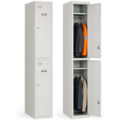 Simon Rack Taquilla Vestuario Metálica, 2 Puerta, Incluye Llave, 1800x300x500 mm, Gris Simonlocker Simon Rack Taquilla Vestuario Metálica, 2 Puerta, Incluye Llave, 1800x300x500 mm, Gris Simonlocker