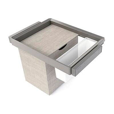 EMUCA Kit de bandeja auxiliar, cesto y bastidor regulable Quartz para armarios, guías de cierre suave y extracción total, Módulo 70cm, Acabado Titanio EMUCA Kit de bandeja auxiliar, cesto y bastidor regulable Quartz para armarios, guías de cierre suave y extracción total, Módulo 70cm, Acabado Titanio