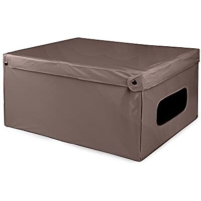 Compactor con espacio de almacenamiento 25 cm PVC y caja Smart de cartón, marrón Compactor con espacio de almacenamiento 25 cm PVC y caja Smart de cartón, marrón