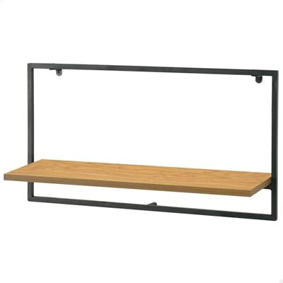 AKTIVE MAX Home Estantería de Pared, Peso máximo soportado 5 kg, con balda, Efecto Roble, Estructura metálica Negra, Diseño Rectangular, para salón, Entrada, Dormitorio, Cocina () AKTIVE MAX Home Estantería de Pared, Peso máximo soportado 5 kg, con balda, Efecto Roble, Estructura metálica Negra, Diseño Rectangular, para salón, Entrada, Dormitorio, Cocina ()