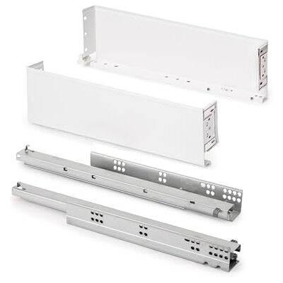 EMUCA Cajón exterior Simplex 25kg de altura 122mm, profundidad 440mm, Acero, Pintado blanco EMUCA Cajón exterior Simplex 25kg de altura 122mm, profundidad 440mm, Acero, Pintado blanco