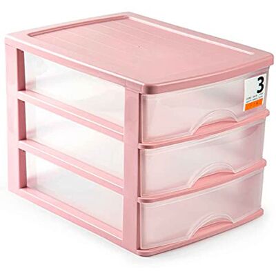 AC Cajonera de Almenamiento sobremesa con 3 cajones, Torre de Almenamiento Multiusos para Oficina, hogar, Escuela, etc. 26,8 x 27 x 35,5 cm. Color Rosa AC Cajonera de Almenamiento sobremesa con 3 cajones, Torre de Almenamiento Multiusos para Oficina, hogar, Escuela, etc. 26,8 x 27 x 35,5 cm. Color Rosa