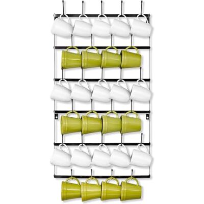 Sorbus Soporte para tazas, ganchos para tazas de almacenamiento en la pared con organizador de exhibición de 6 niveles para tazas de café, tazas de té, tarros Mason y más, capacidad para 27 tazas, Sorbus Soporte para tazas, ganchos para tazas de almacenamiento en la pared con organizador de exhibición de 6 niveles para tazas de café, tazas de té, tarros Mason y más, capacidad para 27 tazas,