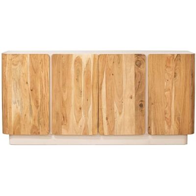 DRW Aparador de Madera con 4 Puertas Natural 170x40x80cm DRW Aparador de Madera con 4 Puertas Natural 170x40x80cm