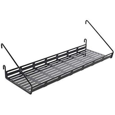 Metaltex Estante para Rejilla de Pared, Negro, 45x15x12 cm Metaltex Estante para Rejilla de Pared, Negro, 45x15x12 cm