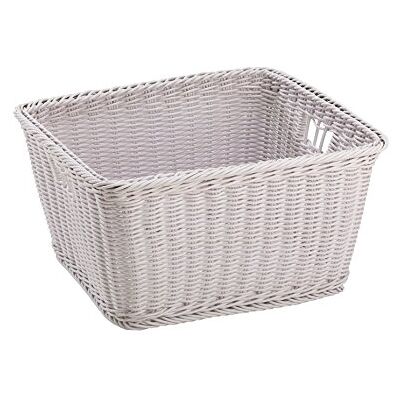King Collection Cesta Joy de Mimbre sintético, Blanco King Collection Cesta Joy de Mimbre sintético, Blanco