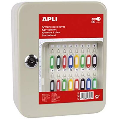 APLI Armario metálico portallaves para 20 llaves con cerradura APLI Armario metálico portallaves para 20 llaves con cerradura