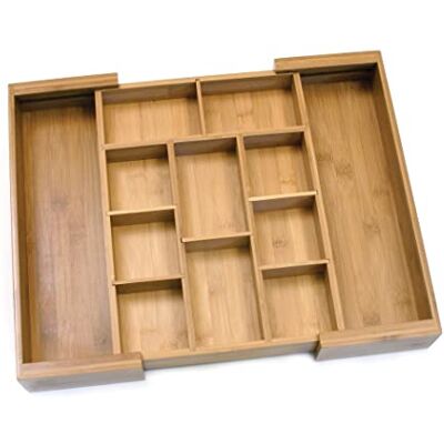 Lipper International Lipper Internacional bambú Extensible Organizador con divisores extraíbles Lipper International Lipper Internacional bambú Extensible Organizador con divisores extraíbles