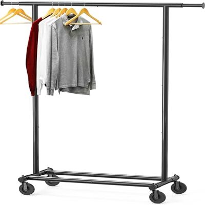 Simple Houseware Perchero Resistente para Ropa, Negro Simple Houseware Perchero Resistente para Ropa, Negro