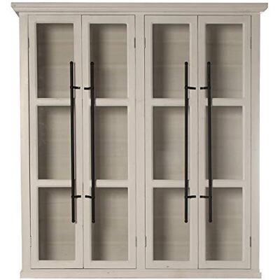 DRW Mueble Vitrina de Madera: Abeto y DM en Color Blanco 114x25x128cm DRW Mueble Vitrina de Madera: Abeto y DM en Color Blanco 114x25x128cm