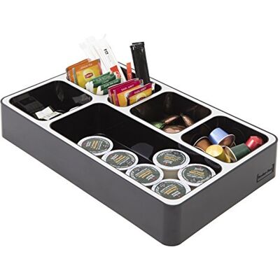 ALBA – Dispensador Cápsulas Universal de Aluminio Gris Metal y Negro, Aluminio, Gris métal et Noir, 22,5 x 37 x 6 cm ALBA – Dispensador Cápsulas Universal de Aluminio Gris Metal y Negro, Aluminio, Gris métal et Noir, 22,5 x 37 x 6 cm