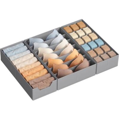 SONGMICS Juego de Organizadores para Cajones de Ropa Interior Plegables SONGMICS Juego de Organizadores para Cajones de Ropa Interior Plegables