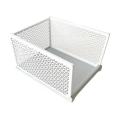 Cesta de almacenamiento plegable apilable gris Joybos - Cesta de almacenamiento Cesta de almacenamiento plegable apilable gris Joybos - Cesta de almacenamiento