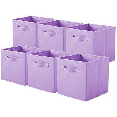 ShellKingdom gamuza de plegable cubo de almacenamiento cesta organizador de cubos contenedores cajones ShellKingdom gamuza de plegable cubo de almacenamiento cesta organizador de cubos contenedores cajones