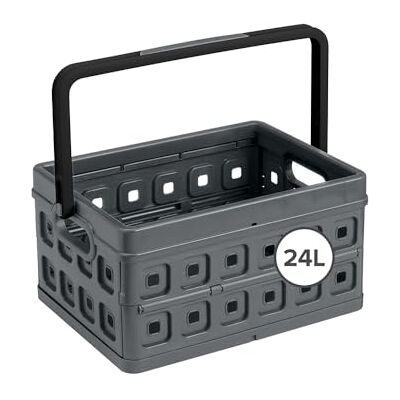 SUNWARE perfectly organised Sunware Square Caja Plegable Con Asa 24L – 43,5x31x21,3 cm – Antracita – Caja Plegable Transporte SUNWARE perfectly organised Sunware Square Caja Plegable Con Asa 24L – 43,5x31x21,3 cm – Antracita – Caja Plegable Transporte