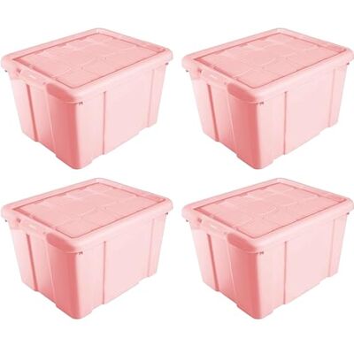 AC Pk de 4 Cajas de Almenamiento Fabricado en plástico Contenedor para almenar Libros, Ropa, Mantas N.º 1 (Rosa) 21 x 39,6 x 29,6 cm 16 Litros AC Pk de 4 Cajas de Almenamiento Fabricado en plástico Contenedor para almenar Libros, Ropa, Mantas N.º 1 (Rosa) 21 x 39,6 x 29,6 cm 16 Litros