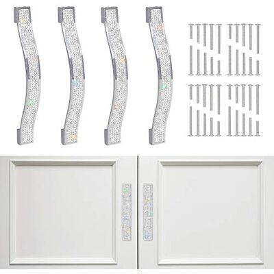 SAVORI Tirador de cajón de gabinete brillante para el hogar, cocina, baño, muebles, armario, tocador, armario, mesa, mesita de noche, puerta (14 cm, blanco) SAVORI Tirador de cajón de gabinete brillante para el hogar, cocina, baño, muebles, armario, tocador, armario, mesa, mesita de noche, puerta (14 cm, blanco)