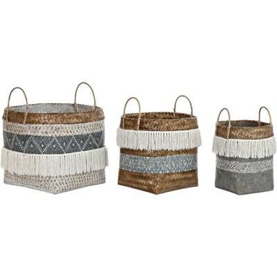 ZOMTOON CESTA SET 3 BAMBU ALGODON 49X49X57 GRIS ZOMTOON CESTA SET 3 BAMBU ALGODON 49X49X57 GRIS