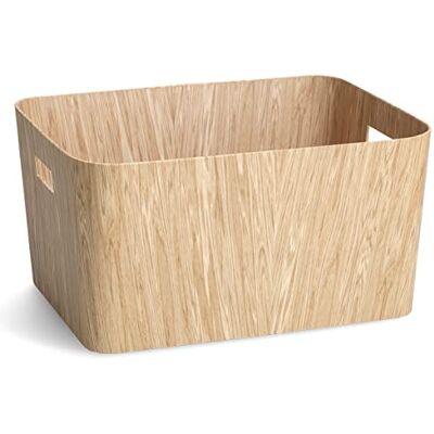 Zeller Caja de almacenaje (madera, cartón, aprox. 39,5 x 30,5 x 20,3 cm), diseño de madera Zeller Caja de almacenaje (madera, cartón, aprox. 39,5 x 30,5 x 20,3 cm), diseño de madera