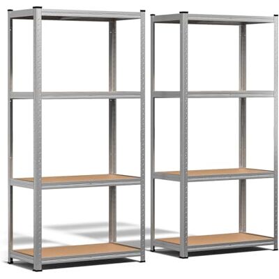VOUNOT ® 2 Estanterías Almacenaje de 4 Niveles Estantería Metálica Modular 160x80x40cm Estante Almacenamiento Baldas Ajustables Estantería Cargas Pesadas Carga 700kg para Garaje Trastero Sótano Almacén VOUNOT ® 2 Estanterías Almacenaje de 4 Niveles Estantería Metálica Modular 160x80x40cm Estante Almacenamiento Baldas Ajustables Estantería Cargas Pesadas Carga 700kg para Garaje Trastero Sótano Almacén