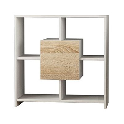 Homemania Best Seller Living Estantería Sider Blanco/Natural Homemania Best Seller Living Estantería Sider Blanco/Natural