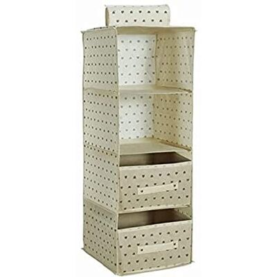 King Collection King Home organizador, crema, 30 x 30 x 80 cm King Collection King Home organizador, crema, 30 x 30 x 80 cm