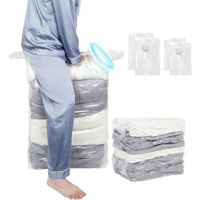 AiQInu 4 Pack Bolsas de Almacenamiento al Vacío, Diseño Sin Herramientas, Bolsa de Vacío Cúbica, Reutilizables para Edredones, Mantas, Colchas, 2 Grandes (100x80x38cm) + 2 Pequeñas (70x50x30cm) AiQInu 4 Pack Bolsas de Almacenamiento al Vacío, Diseño Sin Herramientas, Bolsa de Vacío Cúbica, Reutilizables para Edredones, Mantas, Colchas, 2 Grandes (100x80x38cm) + 2 Pequeñas (70x50x30cm)