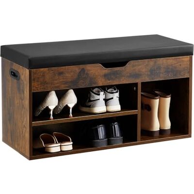 VEVOR Banco de Zapatero 805 x 305 x 445 mm Zapatero con Asiento Acolchado Capacidad de Carga 136 kg Organizador de Zapatos 3 Compartimentos para Entrada de Puerta, Pasillo, Sala de Estar, Dormitorio VEVOR Banco de Zapatero 805 x 305 x 445 mm Zapatero con Asiento Acolchado Capacidad de Carga 136 kg Organizador de Zapatos 3 Compartimentos para Entrada de Puerta, Pasillo, Sala de Estar, Dormitorio