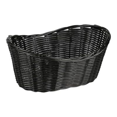 Kesper Cesta para pan y frutas de mimbre de plástico, apta para lavavajillas, resistente al agua, dimensiones: 28 x 21 x 13 cm, color: negro, Kesper Cesta para pan y frutas de mimbre de plástico, apta para lavavajillas, resistente al agua, dimensiones: 28 x 21 x 13 cm, color: negro,