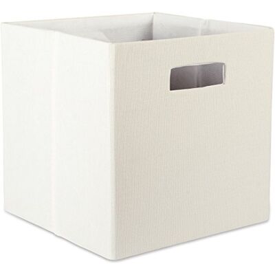 DII Poly-Cube Storage Collection Colección de almacenamiento de lado duro, plegable, sólido, grande, color blanco roto DII Poly-Cube Storage Collection Colección de almacenamiento de lado duro, plegable, sólido, grande, color blanco roto