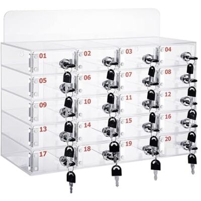 SDdPulse C Organizador de escritorio acrílico con cerradura, práctico gabinete Stora para suministros de oficina y teléfonos, perfecto para uso doméstico y de oficina, transparente-20 SDdPulse C Organizador de escritorio acrílico con cerradura, práctico gabinete Stora para suministros de oficina y teléfonos, perfecto para uso doméstico y de oficina, transparente-20