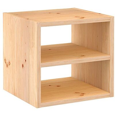 Astigarraga Kit Line Estantería Modular 1 Cubo con Balda, Madera de Pino 36,2x36,2x33 cm Astigarraga Kit Line Estantería Modular 1 Cubo con Balda, Madera de Pino 36,2x36,2x33 cm