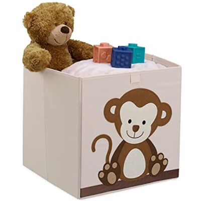 Relaxdays Caja Infantil Almacenaje Juguetes Diseño Mono, Cesta Tela, Decoración Niños, Bebés, 33x33x33cm, Beige/Marrón, Tejida, 33 x 33 x 33 cm Relaxdays Caja Infantil Almacenaje Juguetes Diseño Mono, Cesta Tela, Decoración Niños, Bebés, 33x33x33cm, Beige/Marrón, Tejida, 33 x 33 x 33 cm