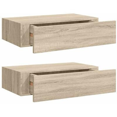vidaXL 2X Estantes con Cajón de Pared Repisa Flotante Balda Estantería Armario Salón Exhibición Colgante Decoración Color Roble MDF 40x23,5x10 cm vidaXL 2X Estantes con Cajón de Pared Repisa Flotante Balda Estantería Armario Salón Exhibición Colgante Decoración Color Roble MDF 40x23,5x10 cm