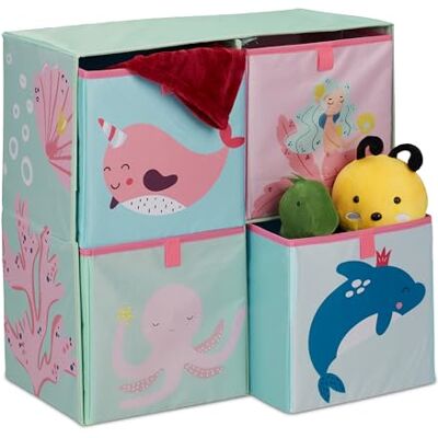 Relaxdays Estantería Infantil con 4 Cajas, 59,5 x 60,5 x 30 cm, Organizador Juguetes Cuarto Niños, Juguetero, Multicolor, Tablero de Fibras Relaxdays Estantería Infantil con 4 Cajas, 59,5 x 60,5 x 30 cm, Organizador Juguetes Cuarto Niños, Juguetero, Multicolor, Tablero de Fibras