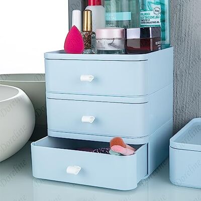 WELL HOME MOBILIARIO & DECORACIÓN Organizador de maquillaje 3 cajones WELL HOME MOBILIARIO & DECORACIÓN Organizador de maquillaje 3 cajones