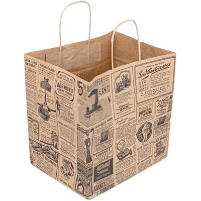 Garcia de Pou García de Pou Bolsas Sos Con Asas ''Traiteur'' 'Times' 90 G/M2 26+20X27 Cm Natural Kraft (pack de 250) Garcia de Pou García de Pou Bolsas Sos Con Asas ''Traiteur'' 'Times' 90 G/M2 26+20X27 Cm Natural Kraft (pack de 250)