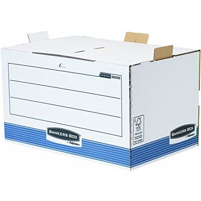 Fellowes Bankers Box Contenedor de sistema de almacenamiento, FSC, paquete de 5 piezas Fellowes Bankers Box Contenedor de sistema de almacenamiento, FSC, paquete de 5 piezas