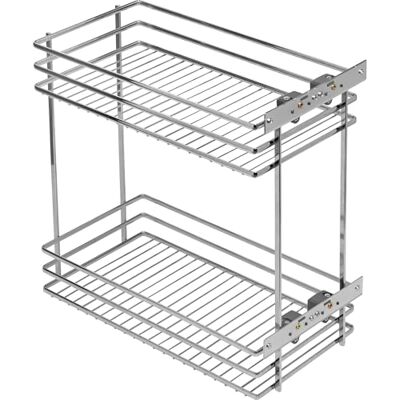 GTV Cesto Extraíble para Mueble de Cocina MOVIX, 2 Niveles, Montaje Lateral, para Armario de 250 mm, Carga 15 kg, Profundidad 478 mm, Acero Cromado GTV Cesto Extraíble para Mueble de Cocina MOVIX, 2 Niveles, Montaje Lateral, para Armario de 250 mm, Carga 15 kg, Profundidad 478 mm, Acero Cromado