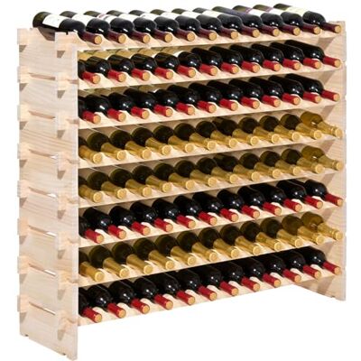 VEVOR Botellero Modular Apilable para 96 Botellas, 8 Niveles, con Capacidad de Carga Total de 112 kg, Estable, Ideal para Cocina, Bodega, Bar y Vinoteca, Madera de Pino, 1130 x 290 x 962 mm VEVOR Botellero Modular Apilable para 96 Botellas, 8 Niveles, con Capacidad de Carga Total de 112 kg, Estable, Ideal para Cocina, Bodega, Bar y Vinoteca, Madera de Pino, 1130 x 290 x 962 mm