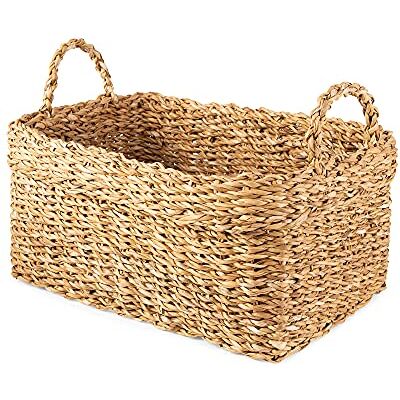 Compactor Cesta de Almacenamiento Grande 34x23x18 cm, Fibra Natural marrón Compactor Cesta de Almacenamiento Grande 34x23x18 cm, Fibra Natural marrón